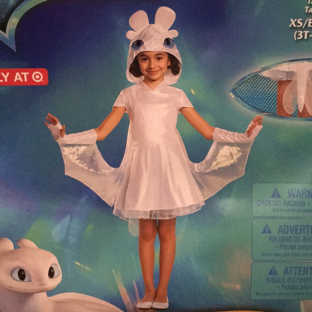 Dreamworks Light Fury Costume XS 3T-4T
